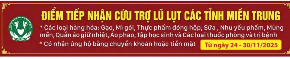 Điểm tiếp nhận hàng cứu trợ lũ lụt các tỉnh miền Trung (ảnh 1/2)
